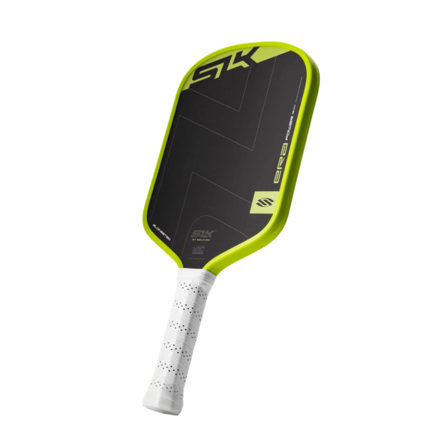 Raquette de pickleball SLK ERA Power Allonge avec surface texturée Raw Spin pour puissance et effet.