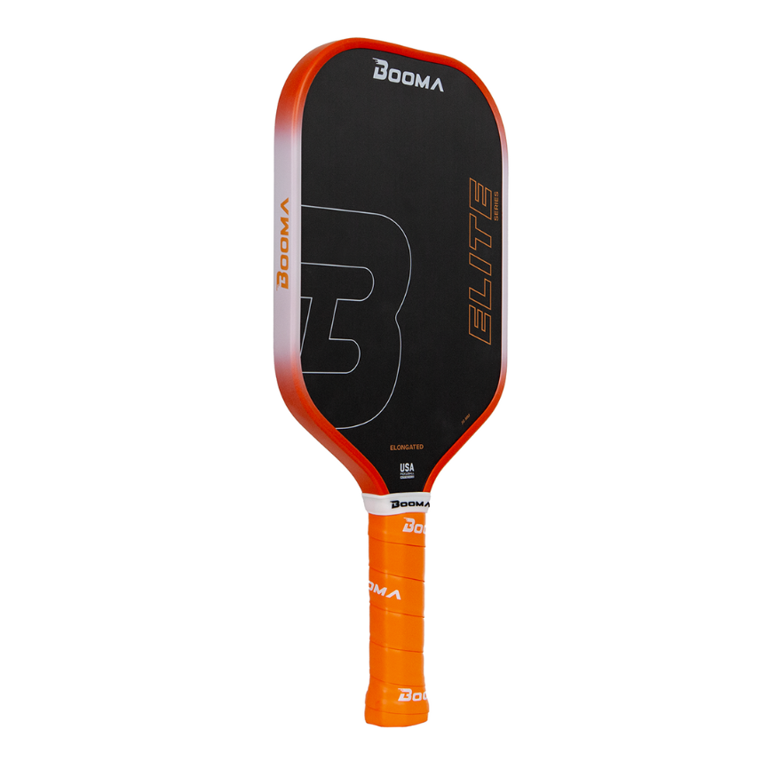 Image d'une raquette de pickleball BOOMA Elite allongée.