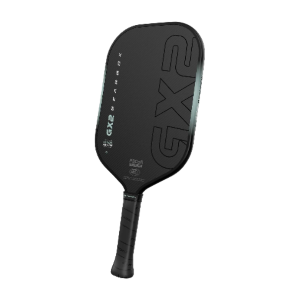 Gearbox GX2 Elongated pickleball paddle with SST 2.0 CarbonRibCore technology, designed for extended power and strategic play.