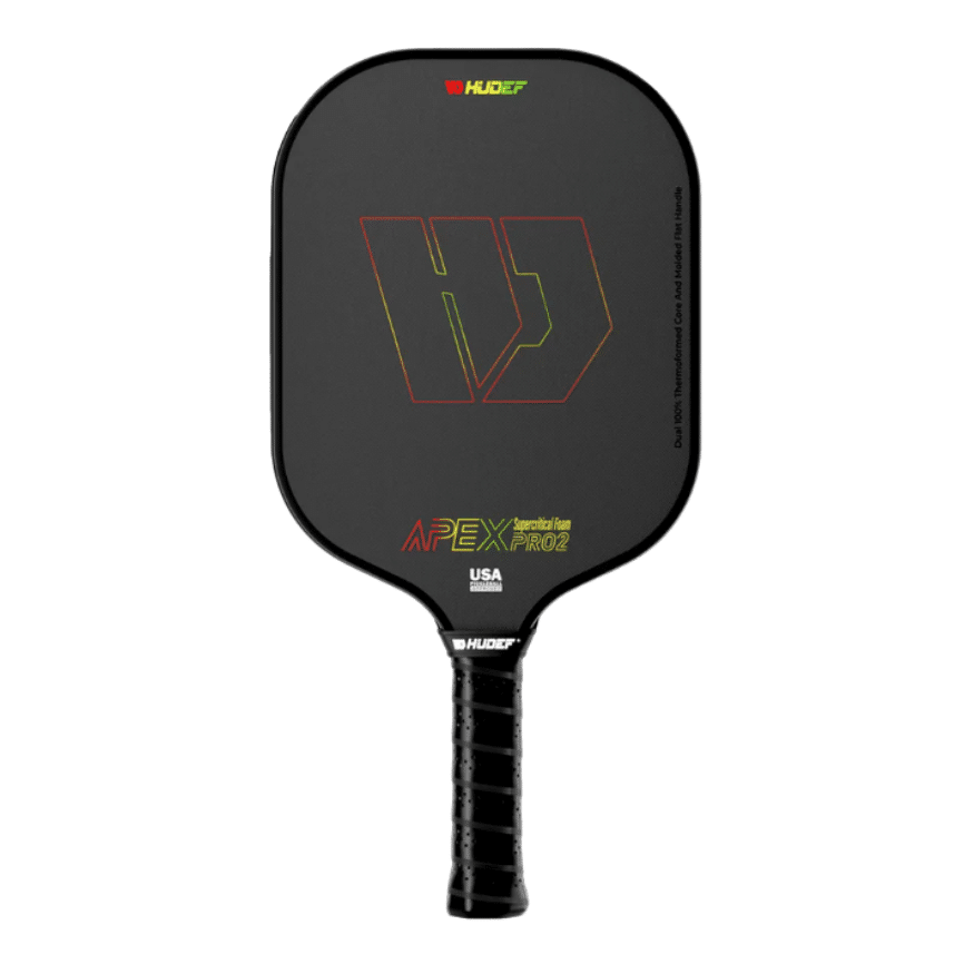 Image d’une raquette de pickleball HUDEF APEX Pro2 Supercritical avec noyau supercritique.