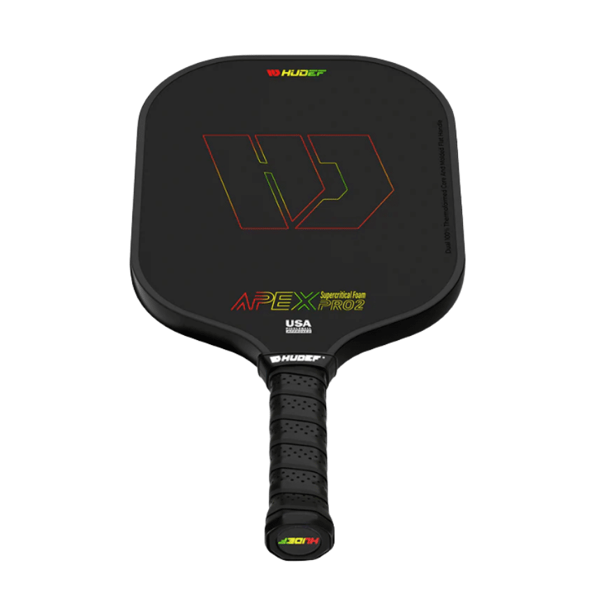 Image d’une raquette de pickleball HUDEF APEX Pro2 Supercritical avec noyau supercritique.
