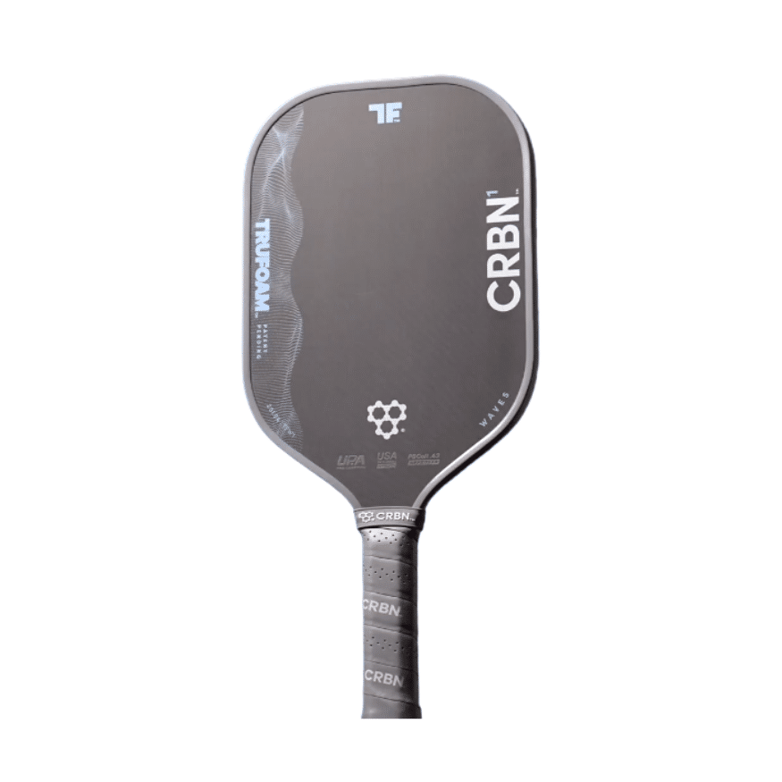 Image d'une raquette de pickleball CRBN 1 TruFoam Waves Allongé.