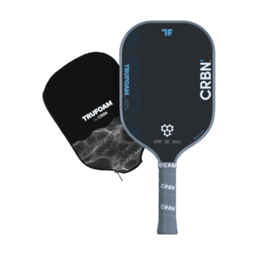 Image d'une raquette de pickleball CRBN 1 TruFoam Waves Allongé.