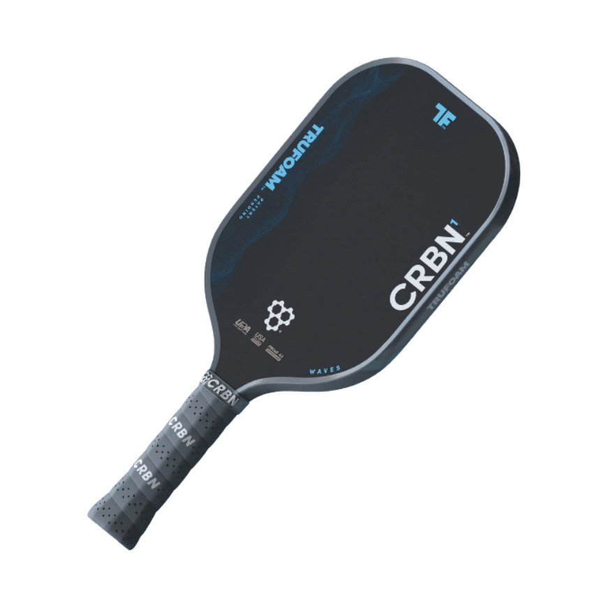 Image d'une raquette de pickleball CRBN 1 TruFoam Waves Allongé.