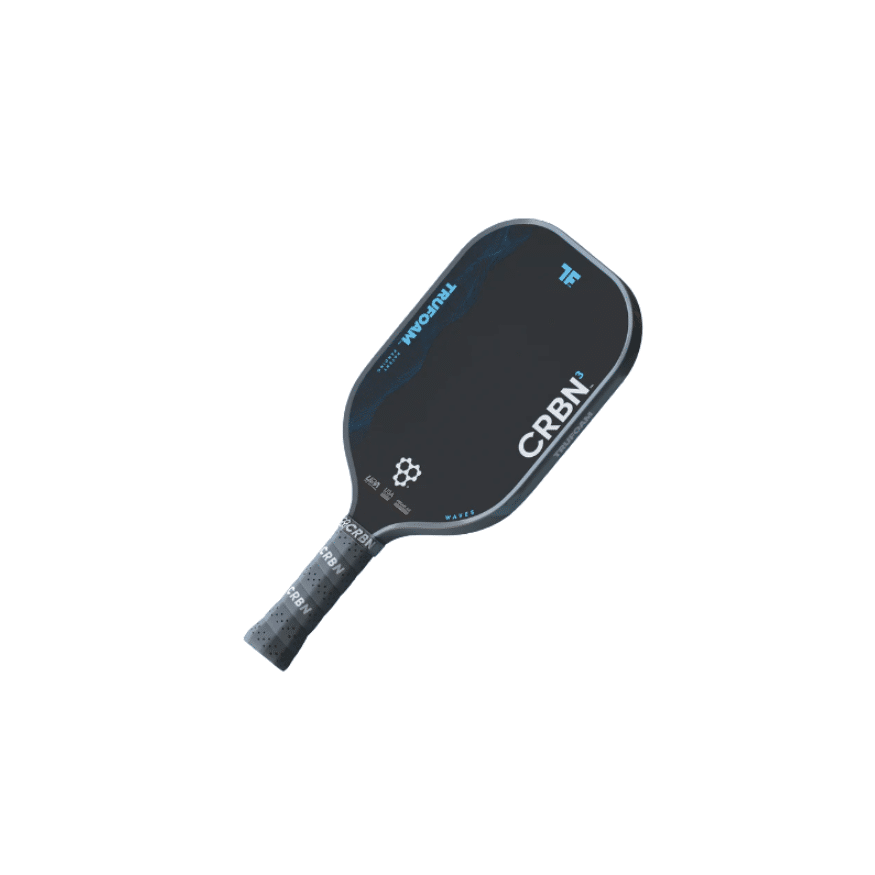 Image d'une raquette de pickleball CRBN 3 TruFoam Waves Allongé.
