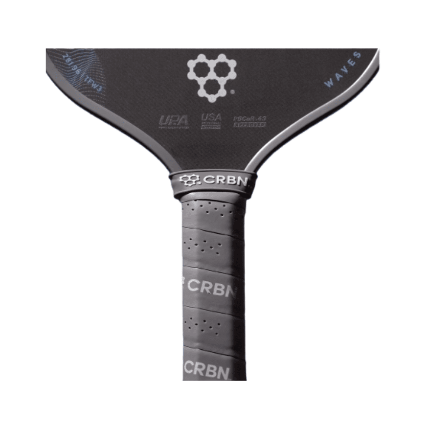 Image d'une raquette de pickleball CRBN 3 TruFoam Waves Allongé.