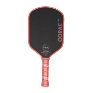 Image d’une raquette de pickleball Six Zero Coral Allongé 16 mm.