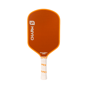 Raquette Apes Charm S pour pickleball avec noyau en mousse PU et surface en fibres de polyaramide.